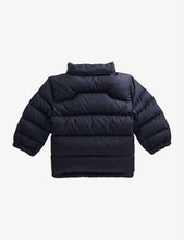 Logo-embroidered padded shell jacket 9-24 months