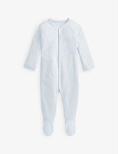 Logo-embroidered cotton sleepsuit 0-9 months