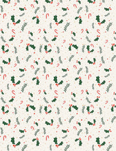Holly and Candy Canes graphic-print rolled Christmas wrapping paper set of five sheets