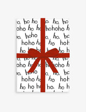 Ho Ho Ho wrapping paper 50cm x 70cm set of five