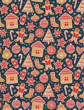 Christmas cookies wrapping paper 50cm x 70cm set of five