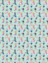Christmas cats wrapping paper 50cm x 70cm set of five