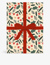 Holly and Berries wrapping paper 50cm x 70cm set of five