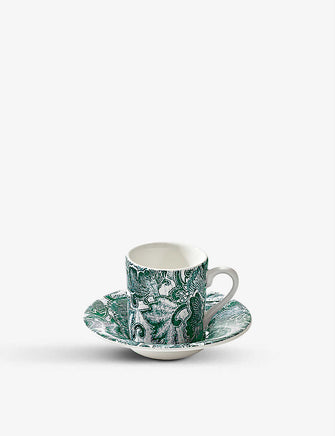 Ralph Lauren x Burleigh graphic-print earthenware espresso cup and saucer set