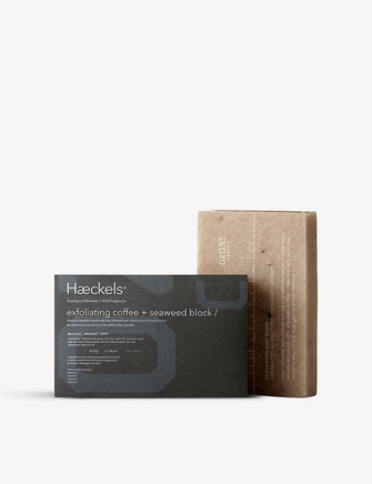 Haeckels x Ozone Coffee exfoliating coffee and seaweed soap block 320g