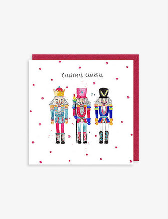 Christmas Crackers greetings card 15cm x 15cm