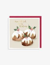 Mum and Dad Merry Christmas greetings card 15cm x 15cm