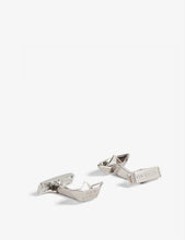 Deep Paper boat silver-plated cufflinks