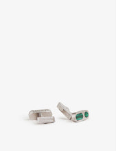 Loovre semi-precious silver-plated cufflinks