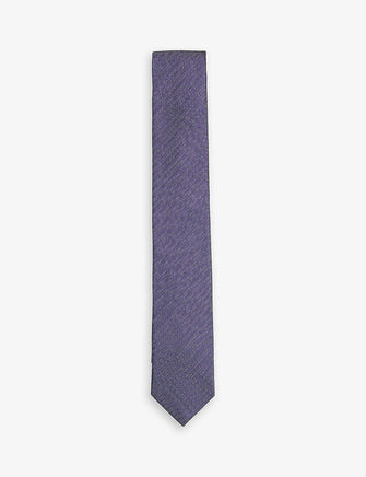 Lineaa mini-chevron silk tie