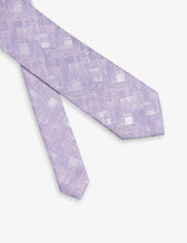 Pixel textured-pattern silk tie