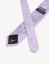 Pixel textured-pattern silk tie