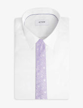 Pixel textured-pattern silk tie