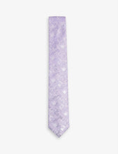 Pixel textured-pattern silk tie