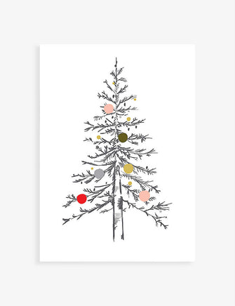 Tree Christmas card 12.3cm x 8.8cm