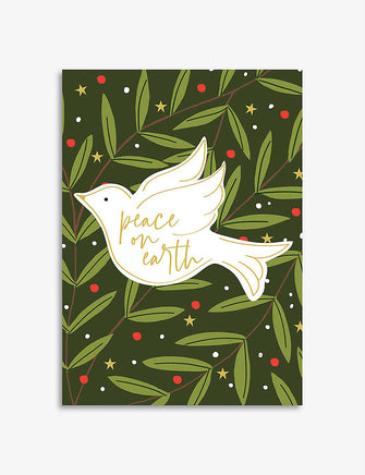 Peace On Earth Christmas card 12.3cm x 8.8cm