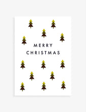 Tree-print Christmas card 12.3cm x 8.8cm