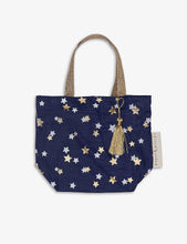 Star-print cotton tote gift bag