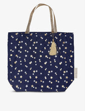 Star-print large cotton tote gift bag