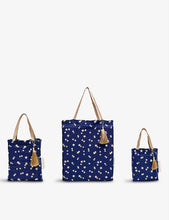 Star-print large cotton tote gift bag