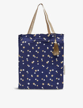 Star-print large cotton tote gift bag