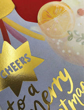 Cheers To A Merry Christmas cut-out Christmas card 17.2cm x 12.5cm