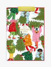 Graphic-print charity Christmas cards pack of six