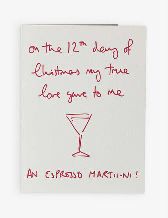 Espresso Martini Christmas cards set of 5 16x11cm