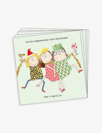 Drink Responsibly Christmas card 12cm x 12cm