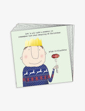 Pigs In Blankets Christmas card 12cm x 12cm