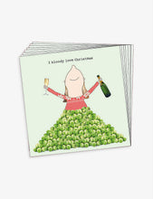 Brussels Sprouts Christmas card 12cm x 12cm