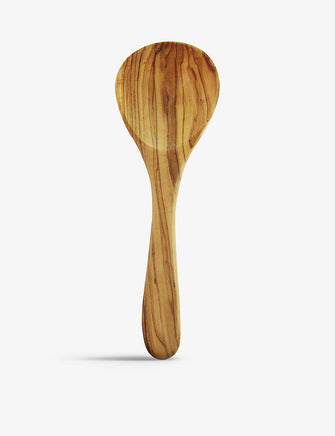 Grained olive-wood serving spoon 23cm