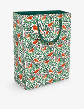 Robins And Holly large Christmas gift bag 31.5cm