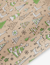 Christmas Doodles graphic-print recycled wrapping paper 3m