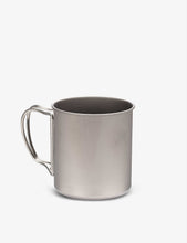 Logo-print single-walled titanium cup