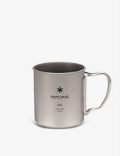 Logo-print single-walled titanium cup