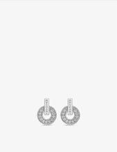 BVLGARI BVLGARI 18ct white-gold and 0.38ct brilliant-cut diamond earrings