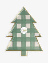 Meri Meri gingham tree-shaped paper plates