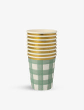 Meri Meri gingham paper cups pack of 8