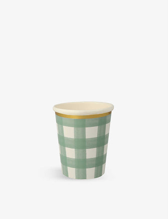 Meri Meri gingham paper cups pack of 8