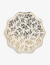 Meri Meri gold foil-detail paper side plates pack of eight