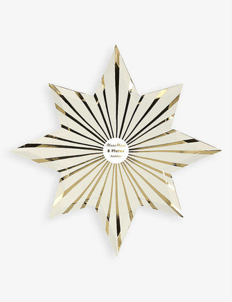 Meri Meri metallic star-shaped paper plates