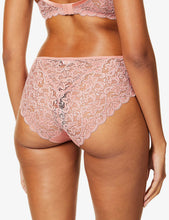 Moments mid-rise lace and cotton briefs