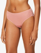 Moments mid-rise lace and cotton briefs