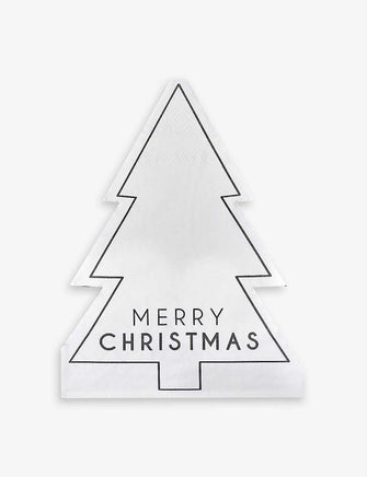 Ginger Ray Merry Christmas tree napkins pack of 16