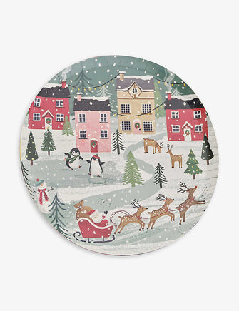 Ginger Ray Christmas paper plates pack of eight