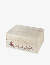 Grained wooden Christmas Eve box 14cm x 28cm