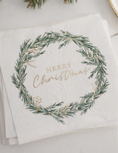 Ginger Ray Wreath paper napkins pack of 16