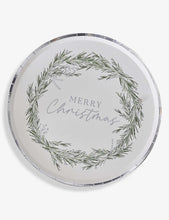 Ginger Ray Merry Christmas Wreath paper plates pack of eight