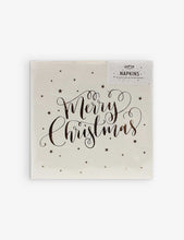 Merry Christmas foiled paper napkins pack of 20